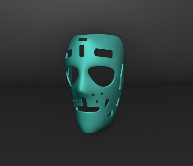 Terry Sawchuk Mask Hockey 3D-printmodel .c4d .max .obj .3ds .fbx .stl .blend 