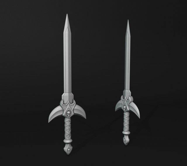 Barbarian Sword 3D प्रिंट मॉडल .c4d .max .obj .3ds .fbx .stl .blend 