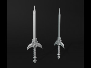 Barbarian Sword 3D Print Model