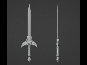 Barbarian Sword 3D Print Model