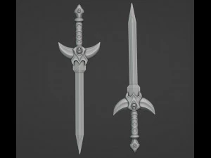 Barbarian Sword 3D Print Model