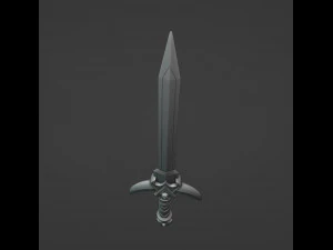 Barbarian Sword 3D Print Model