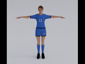 Female Soccer Players Pack - Rigged 3D Модель