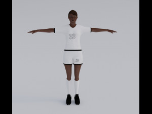 Female Soccer Players Pack - Rigged 3D Модель