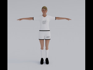 Female Soccer Players Pack - Rigged 3D Модель