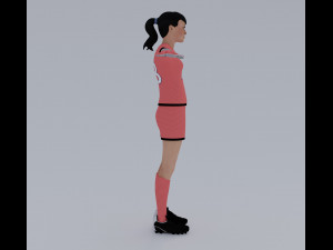 Female Soccer Players Pack - Rigged 3D Модель