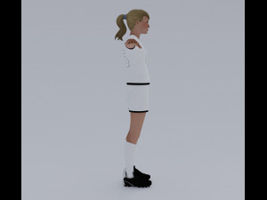 Female Soccer Players Pack - Rigged 3D Модель
