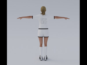 Female Soccer Players Pack - Rigged 3D Модель