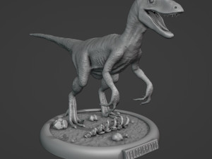 Velociraptor 3D 打印模型