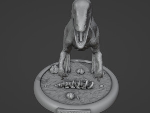 Velociraptor 3D 打印模型