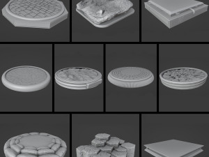 3d Printing Bases Pack Vol 1 3D Print Model