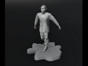 Tupac Spitting Statue Modelo de Impressão 3D