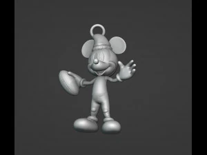 Football Mickey Christmas Ornament 3D Print Model