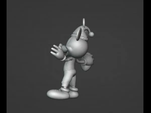 Football Mickey Christmas Ornament 3D Print Model