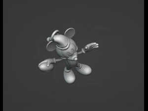 Football Mickey Christmas Ornament 3D Print Model