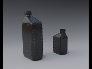 Small and Big Motor Oil Bottles 3Dモデル