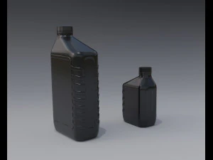 Frascos de &oacute;leo de motor pequenos e grandes Modelo 3D