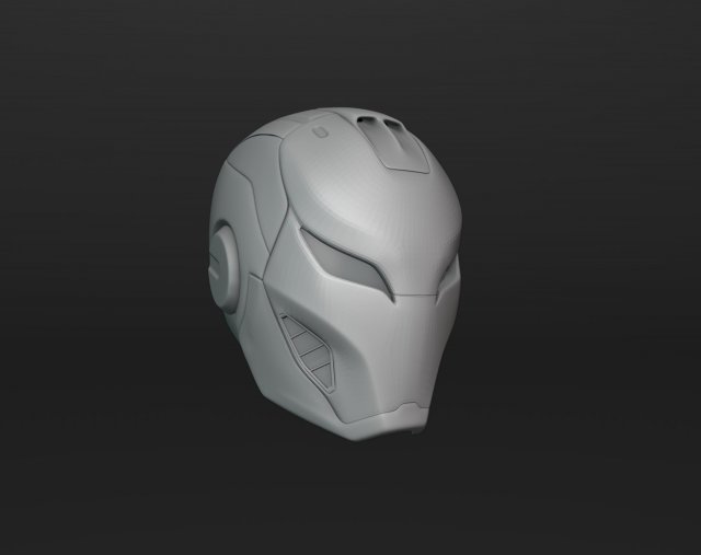 Iron Woman Helmet 3D 프린트 모델 .c4d .max .obj .3ds .fbx .stl .blend 