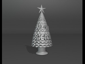 Happy New Year Tree 3D Print Model