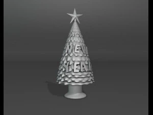 Selamat Tahun Baru Pohon Model Cetak 3D