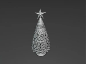 Happy New Year Tree 3D Print Model
