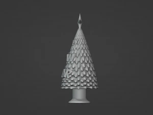 Happy New Year Tree 3D Print Model