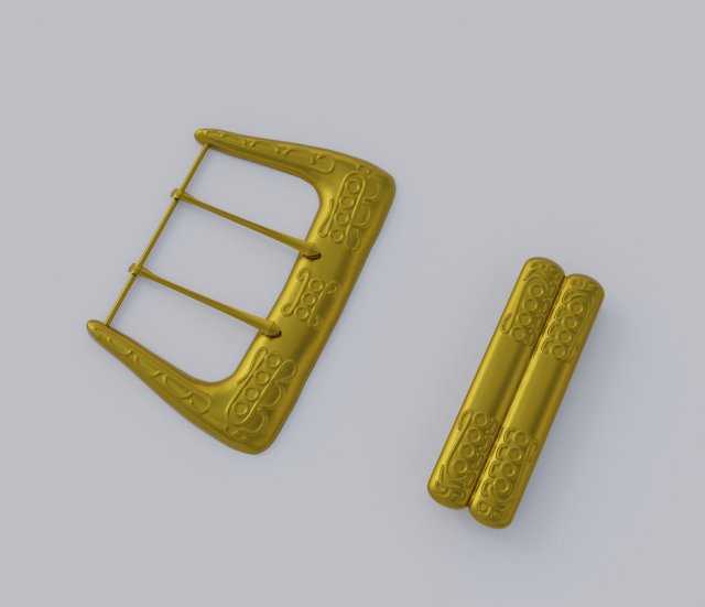Santa Clause Belt Buckle 3Dプリントモデル .c4d .max .obj .3ds .fbx .stl .blend 