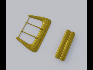 Santa Clause Belt Buckle 3D Print Model
