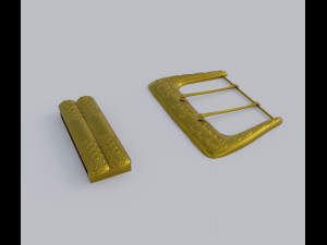 Santa Clause Belt Buckle 3Dプリントモデル