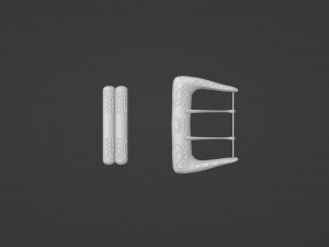 Santa Clause Belt Buckle 3Dプリントモデル