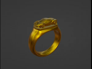 Racing Car Ring 3D Print Model