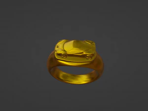 Racing Car Ring 3D Print Model