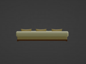 Large Sofa With Short Legs 3D 모델