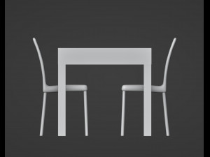 Brownwood Dining Table Set Model 3D