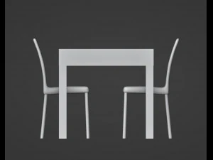 Brownwood Dining Table Set 3D Model