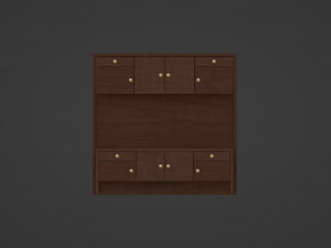 Wooden Credenza Sideboard Modelo 3D