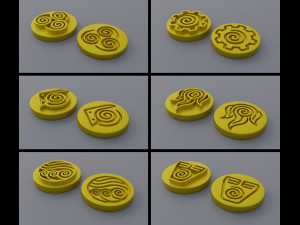 Avatar Elemental Symbols 3D Принт Модель