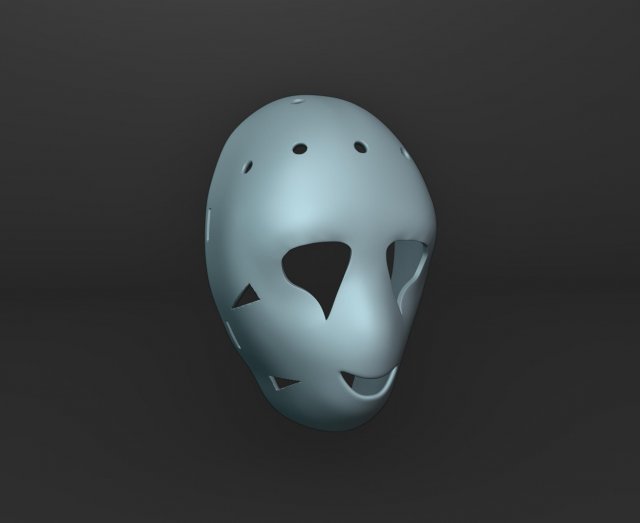 Goalie Hockey Mask 3D Baskı Modeli .c4d .max .obj .3ds .fbx .stl .blend 