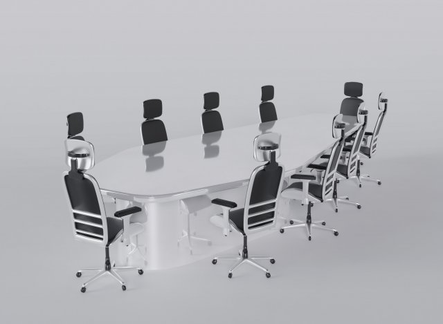 Luxury Conference Room Table 3Dプリントモデル .c4d .max .obj .3ds .fbx .stl .blend 