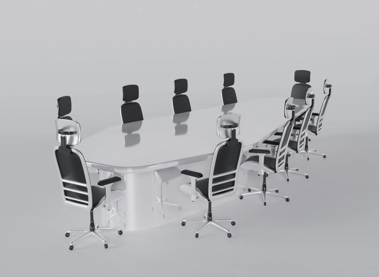 Luxury Conference Room Table 3D Print Model .c4d .max .obj .3ds .fbx .stl .blend