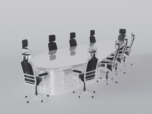 Luxury Conference Room Table 3D Print Model