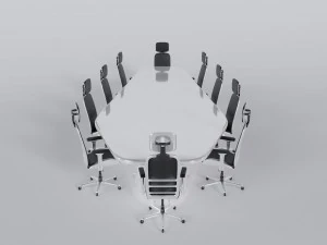Luxury Conference Room Table 3D Print Model