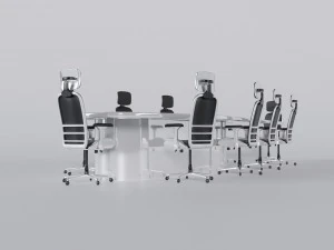 Luxury Conference Room Table 3D Print Model