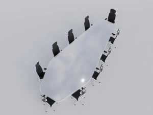 Luxury Conference Room Table 3D Print Model
