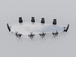 Luxury Conference Room Table 3D Print Model