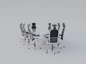 Luxury Conference Room Table 3D Print Model