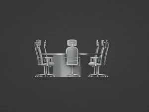 Luxury Conference Room Table 3D Print Model