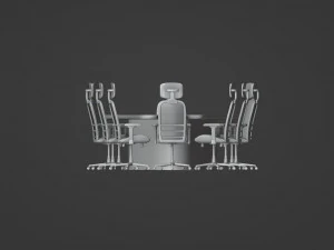 Luxury Conference Room Table 3D Print Model
