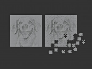 Dog Jigsaw Puzzle 100 Piece 3D Print Model