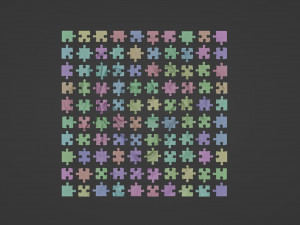 Dog Jigsaw Puzzle 100 Piece 3D Print Model